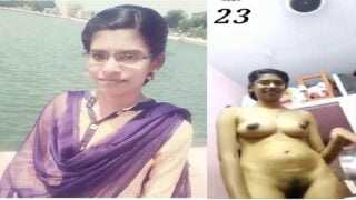 Tall Village GF Stripping Hairy Pussy Show